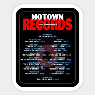 Motown Records Discography Series 4 Sticker